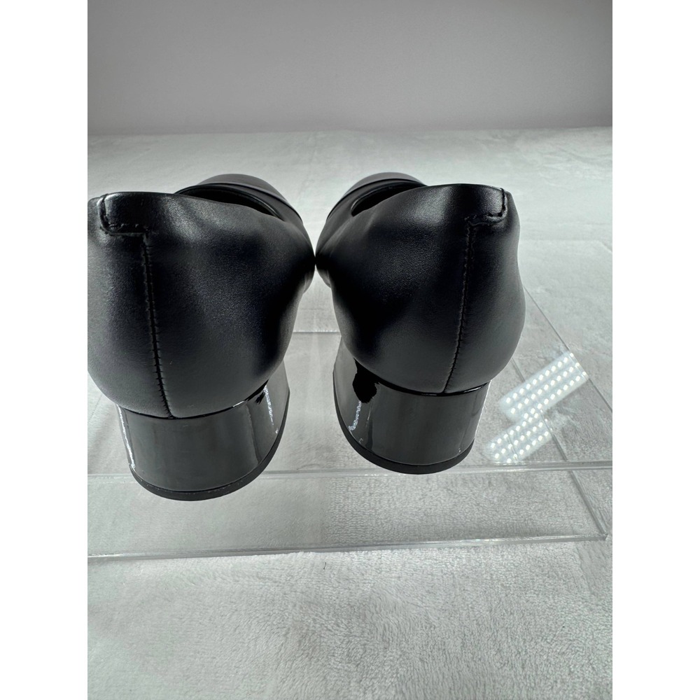 Clarks Marilyn Sara Pump Women's 6 M Black Leather Patent Cap Toe Slip-On Party - Picture 4 of 8